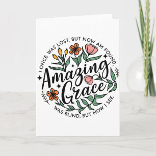 Cartão Graça Incrível Flor Silvestre Cristã Jesus Feliz P