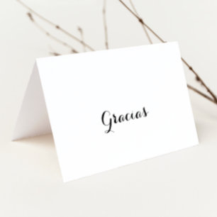 Cartão Gracias De Casamento Dobrado Pela Caligraf