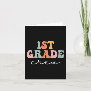 Cartão Grade Crew Retro Groovy Women Happy First Day Of S
