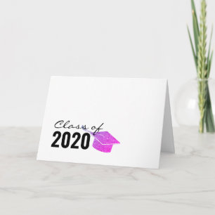 Cartão Graduação Brilho Roxo Turma de 2020