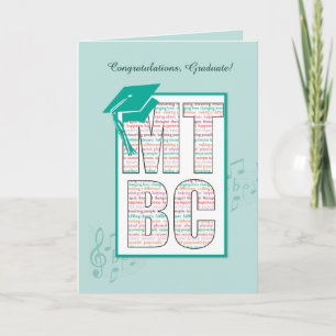 Cartão Graduação Certificada de Conselho de Terapia Músic