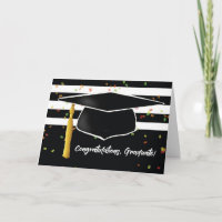 Graduação com Boné e faixas brancas pretas