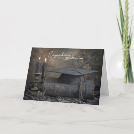 Cartão Graduação Comemorativa de Romance Sombrio e Temper