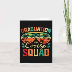 Cartão Graduação Cruise Squad 2025 Funny Cruising Vacati