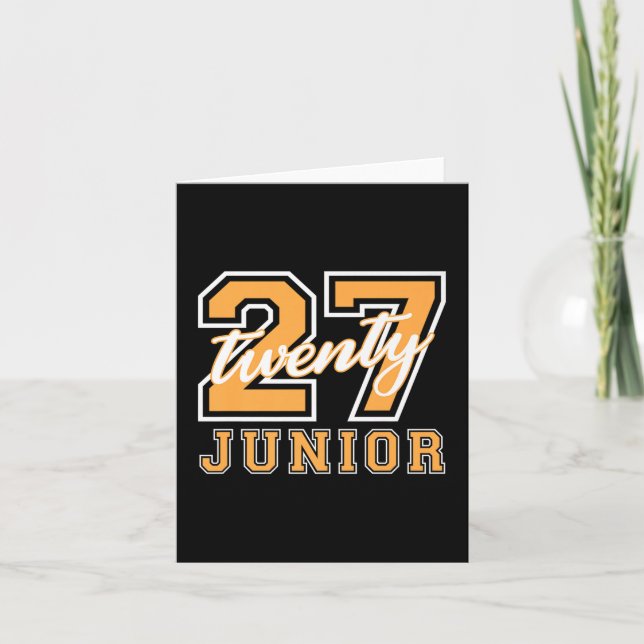Cartão Graduação Da Classe Júnior 2027 De Volta À Escola  (Frente)