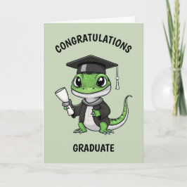 Cartão Graduação da Lizard Gecko Personalizada