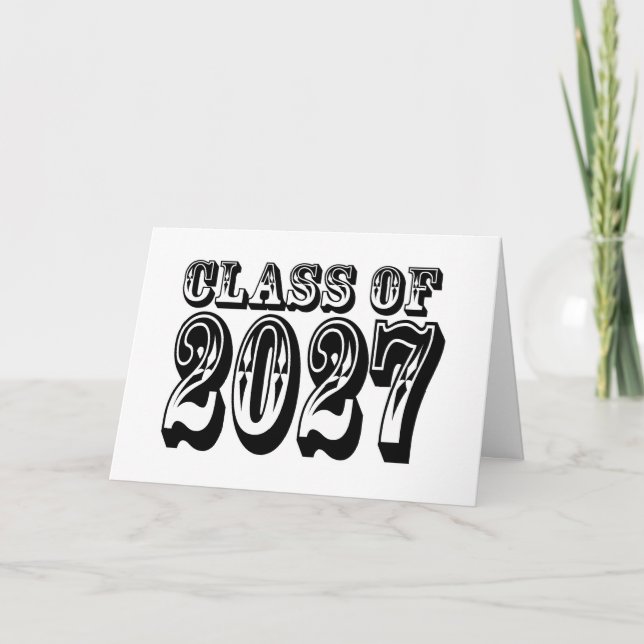 Cartão Graduação da Turma de 2027 Ocidental (Frente)