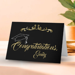 Cartão Graduação de Formandos para Parabéns Elegantes