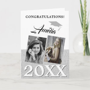 Cartão Graduação de Foto do Formando 2 Rustic