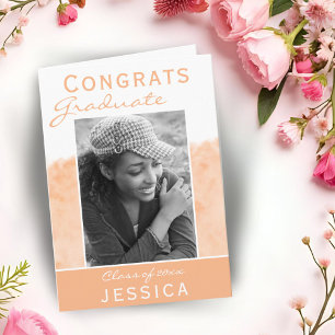 Cartão Graduação de Foto por Aquarela do Formando