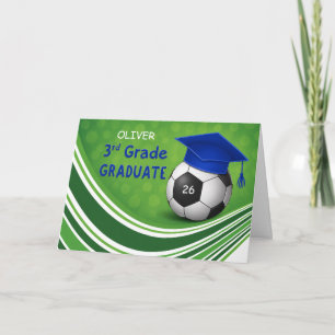 Cartão Graduação de Futebol da Terceira Série Personaliza