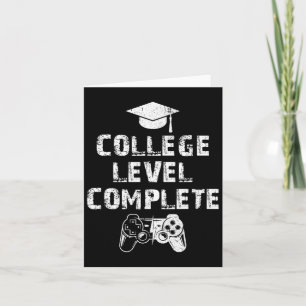 Cartão Graduação de game de vídeo engraçada com nível de