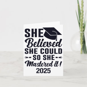 Cartão Graduação De Graduação De Mestrados 2025 Com Maste