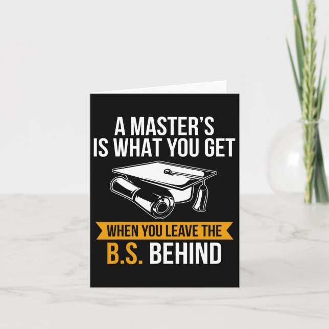 Cartão Graduação de Graduação de Mestrados Mba Graduação (Frente)