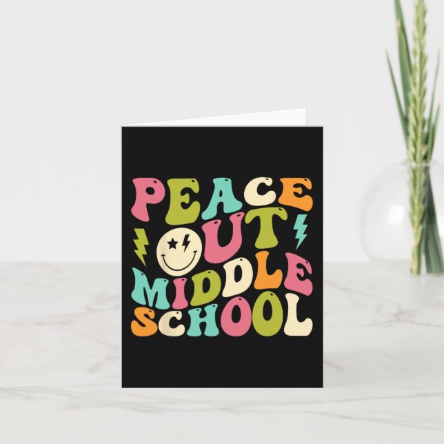 Cartão Graduação De Groovy No Ensino Médio No Dia Passado (Frente)