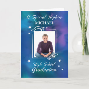 Cartão Graduação de Segundo grau de Nome de Foto Personal