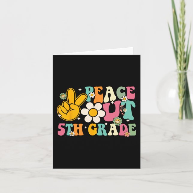 Cartão Graduação Do 5 No Dia Passado Da Cultura Escolar (Frente)