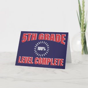 Cartão Graduação Escolar Completa de Nível 5 Funny