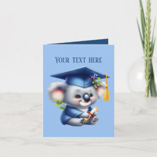 Cartão Graduação Fora adiciona mensagem koala bear