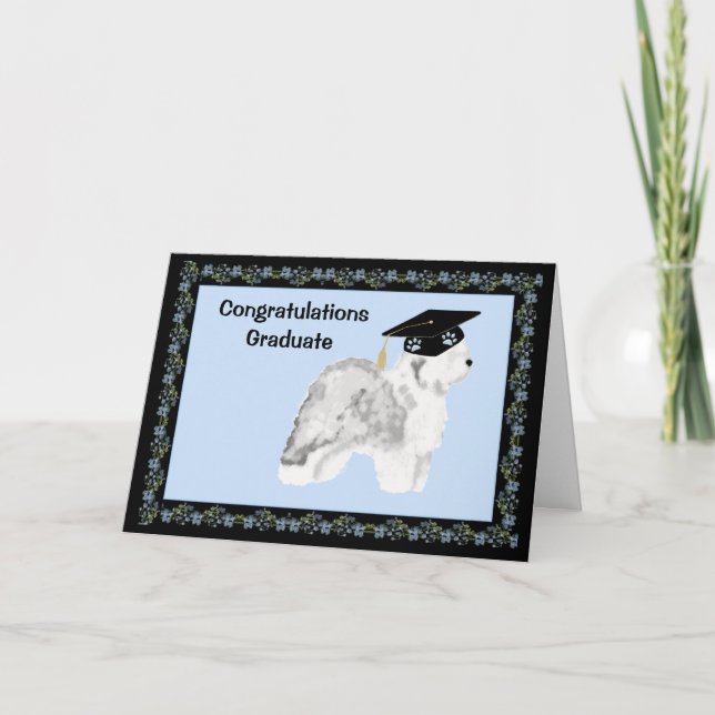 Cartão Graduação inglesa velha do Sheepdog (Frente)