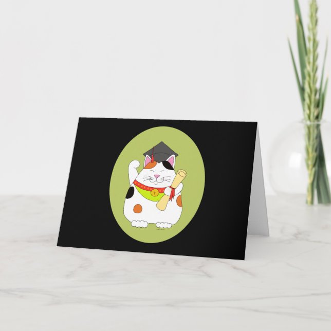 Cartão Graduação Maneki Neko (Frente)