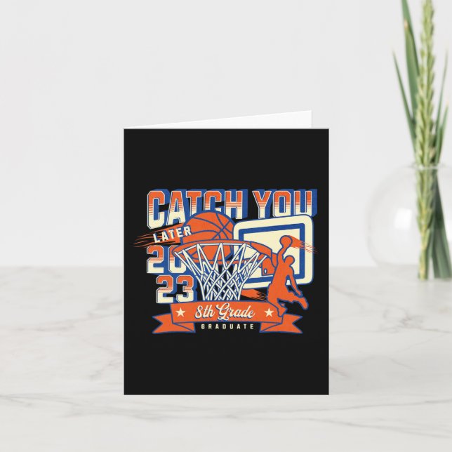 Cartão Graduação para Basquete 2023 no 3º ano (Frente)