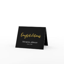 Graduação Parabéns Dourados brancos pretos Nome