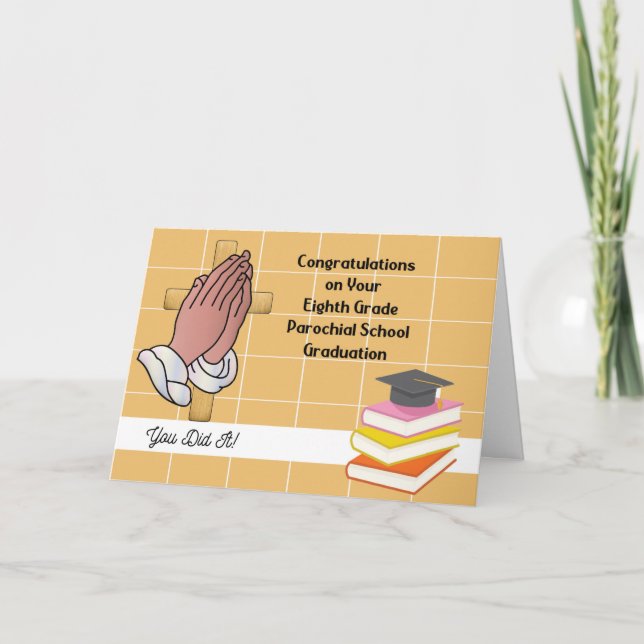 Cartão Graduação paroquial do 8º ano (Frente)