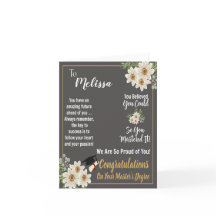 Graduação personalizada de mestrado