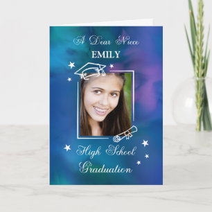 Cartão Graduação personalizada de Segundos graus de fotog