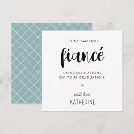 Cartão Graduação Personalizada Moderna e Cortesia Fiancé