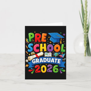 Cartão Graduação pré-escolar 2026 pré-k graduado crianças