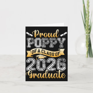 Cartão Graduate proud poppy of a class 2026 seniorGraduat