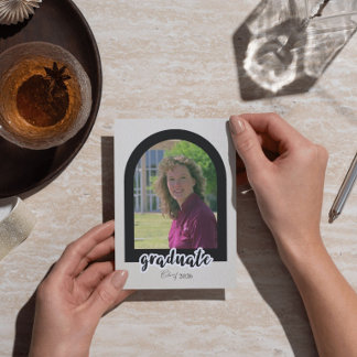 Cartão Graduation Announcement from University with Photo