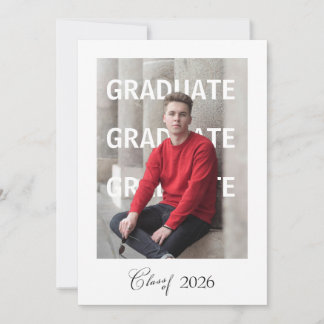 Cartão Graduation Announcement Photo Pop style