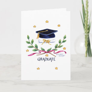 Cartão Graduation Religious  Victory Emblem Greeting Card