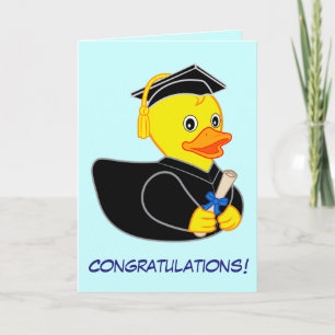 Cartão Graduation with Rubber Ducky Cartoon