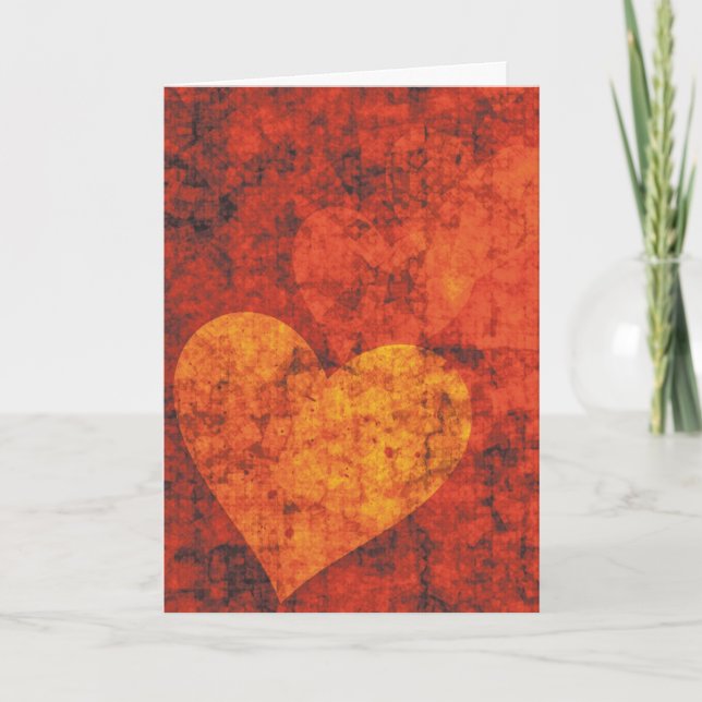 Cartão Graffiti Hearts Folded Greeting Card (Frente)