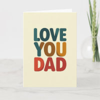 Cartão Gráfico Azul Esverdeado Te amo Papai
