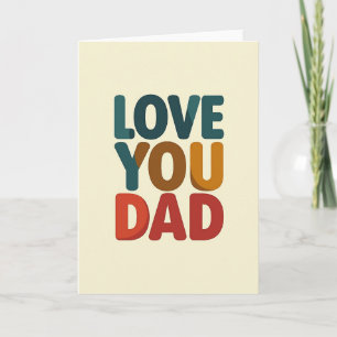 Cartão Gráfico Azul Esverdeado Te amo Papai