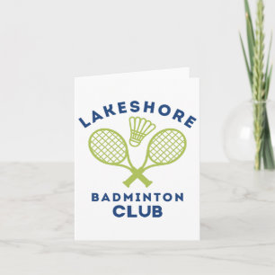 Cartão Gráfico cônico do Clube de Badminton de Lakeshore 