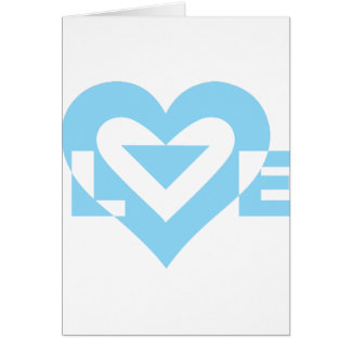 Cartão Gráfico de Amor legal, Azul