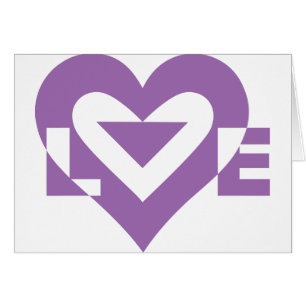 Cartão Gráfico de Amor legal, Roxo