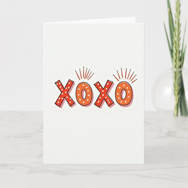 Cartão Gráfico de Amor Xoxo (Frente)