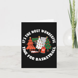 Cartão Gráfico de Árvores de Natal de Basquete - Pl de Ba
