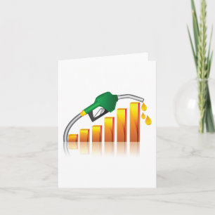Cartão Gráfico de Barras de Inflação de Preços de Gás em