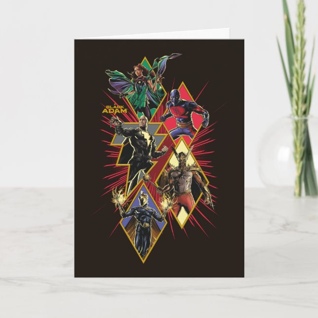 Cartão Gráfico de Burst de Caractere Adão Preto (Frente)