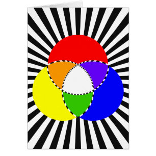 Cartão gráfico de cores explodindo