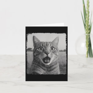 Cartão Gráfico de Memória Engraçado para Gato Selfie para