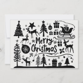 Cartão gráfico de Natal Merry